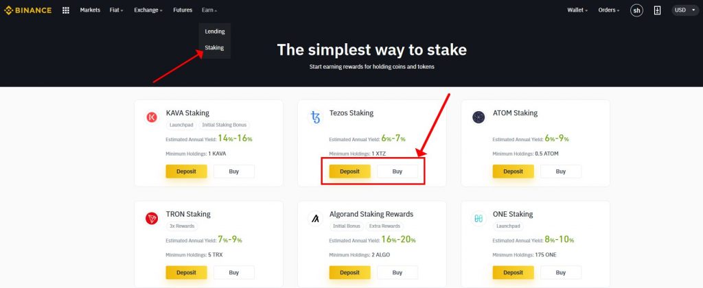 staking cryptocurrency on binance
