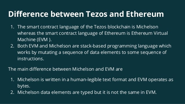 tezos vs ethereum